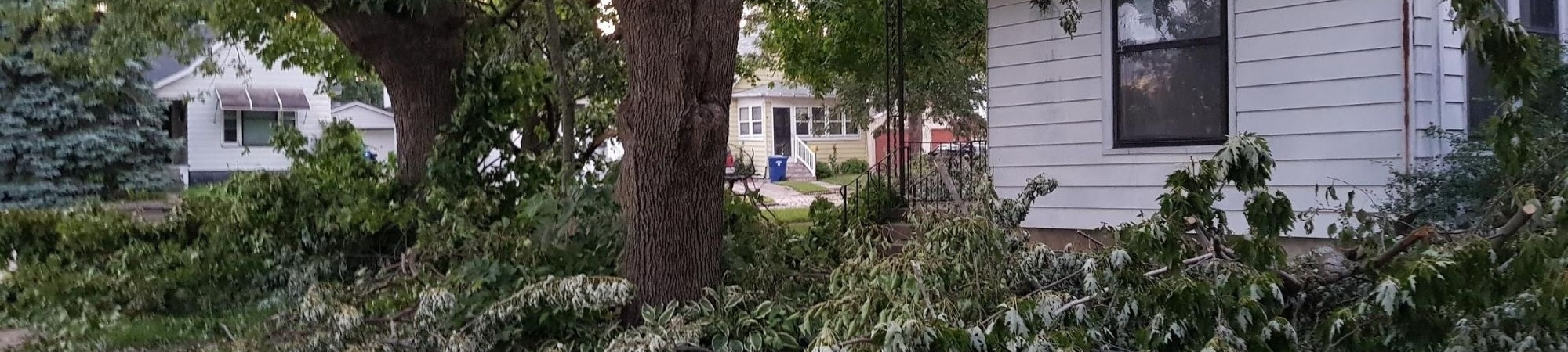 Derecho storm damage